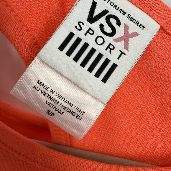 Victorias Secret VSX Sport Open Keyhole Back Top size Small Neon Orange NEW - Picture 6 of 10